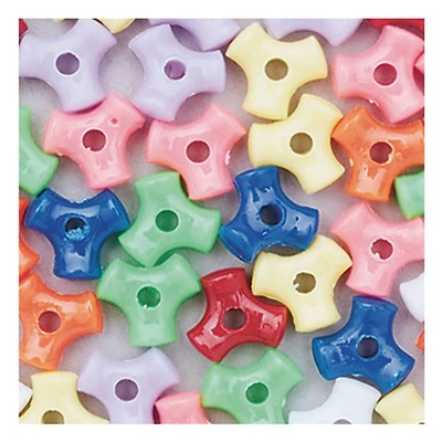S&S® Worldwide Colorful Opaque Plastic Tri-Beads, 11mm