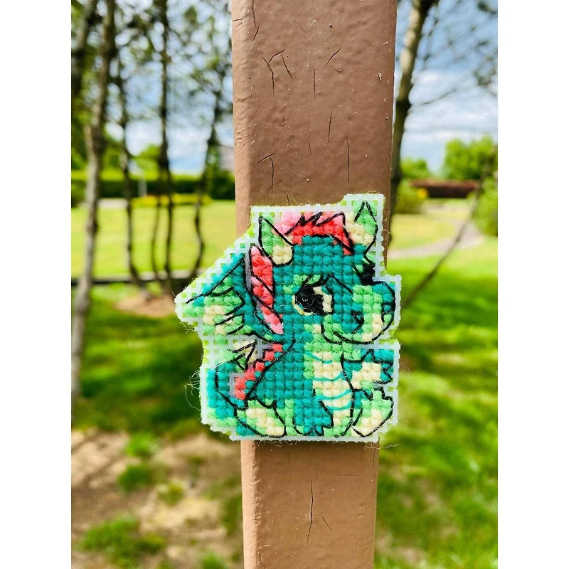 RIOLIS Little Dragons Counted Cross Stitch Kit with Magnets