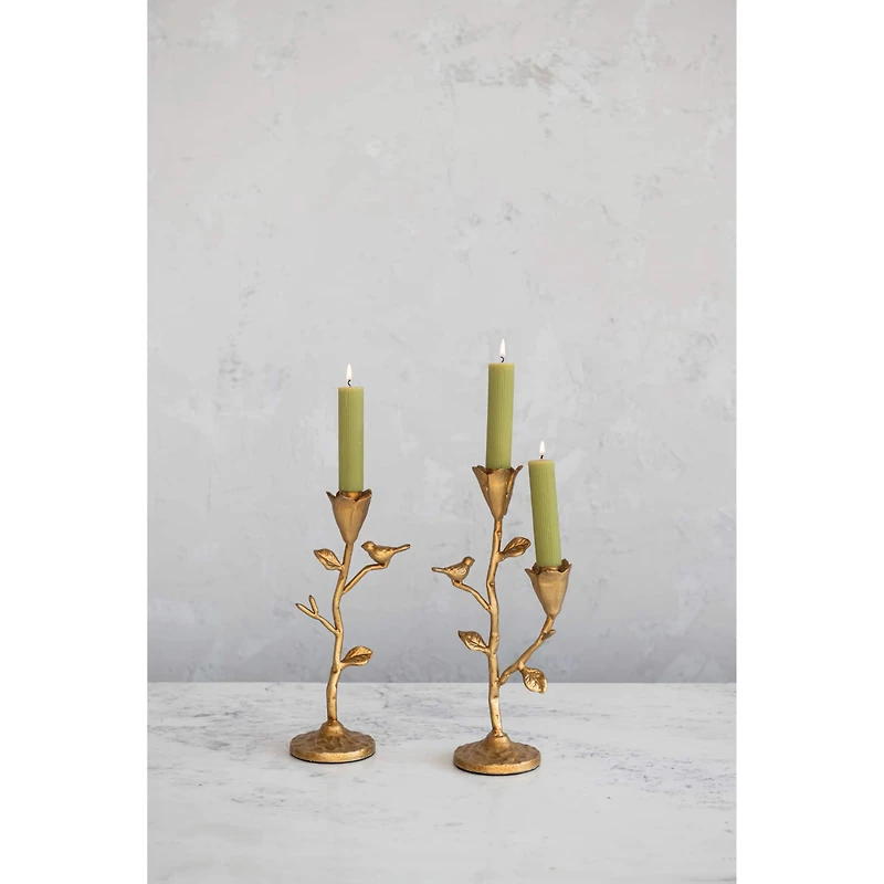 Hello Honey® Gold 10.5" Single Taper Metal Candelabra