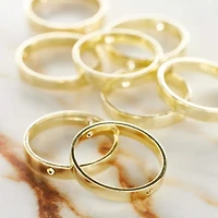 12 Pack:  Gold Large Metal Loop Beads, 22mm by Bead Landing™