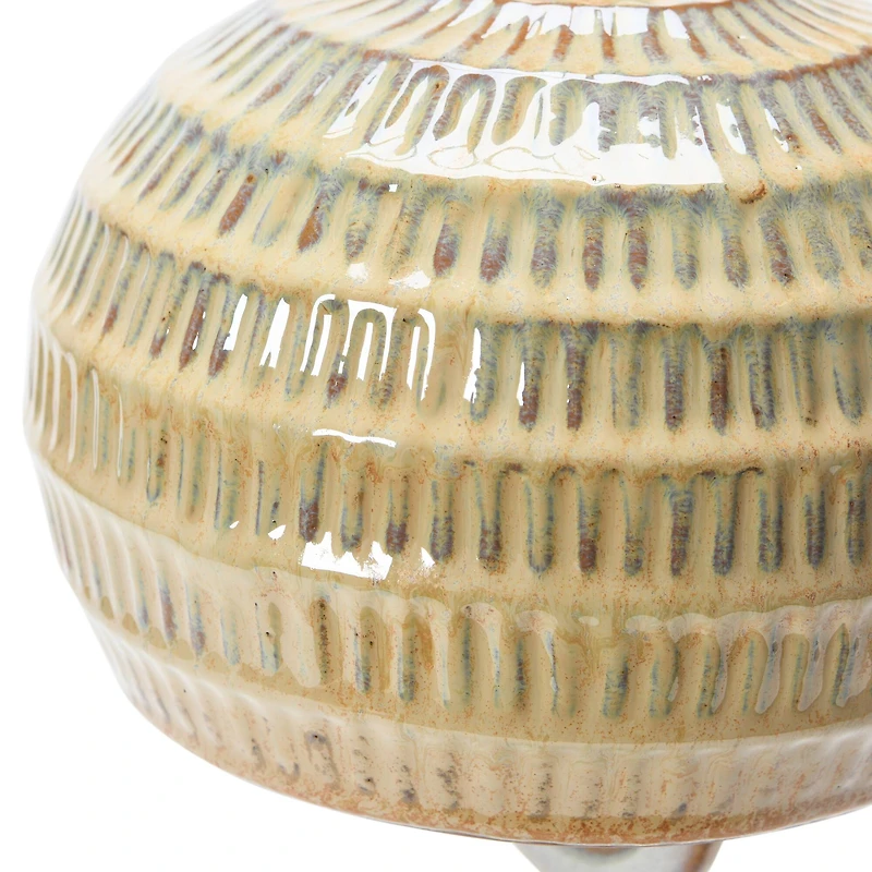 Hello Honey® 8" Stoneware Bell with Reactive Glaze