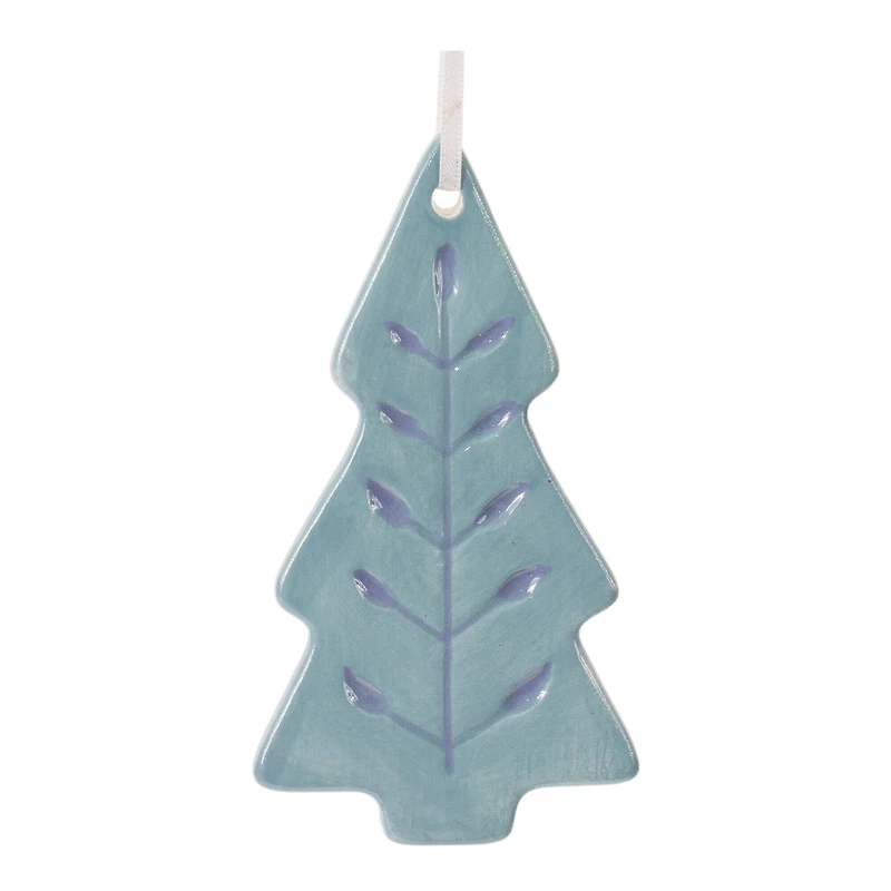 Etched Ceramic Ornament Set