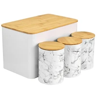 MegaChef Marble Iron Canister Set