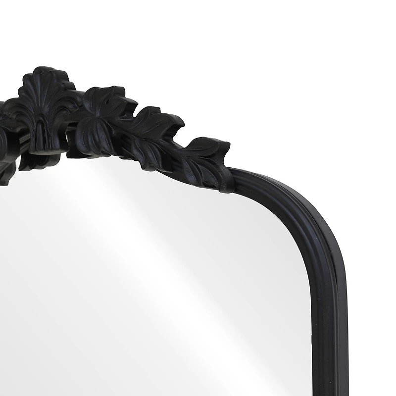 18" x 27" Ornate Arch Wall Mirror in Black Metal Frame by Ashland®