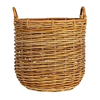 Hello Honey® Natural Brown Hand Woven Rattan Basket Set with Handles
