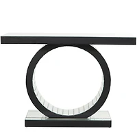 Silver Wood Mirrored Console Table 47" x 16" x 33"