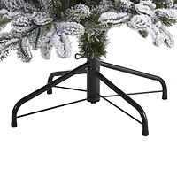 7ft. Pre-Lit Flocked North Carolina Fir Artificial Christmas Tree with Warm White Lights