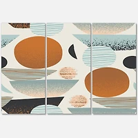 Designart - Retro Shapes With Abstract Suns and Moons I