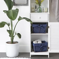 DII® Medium Rustic Bronze Chicken Wire Baskets with French Blue Liners, 2ct.