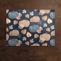 Sweet Harvest Pattern Blue Poly Twill Placemat