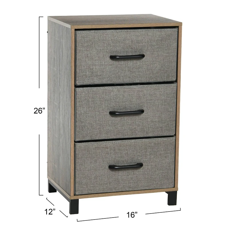Household Essentials 26" 3-Drawer Dresser