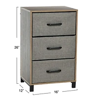 Household Essentials 26" 3-Drawer Dresser
