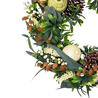 24" Gourds & Foliage Thanksgiving Wreath