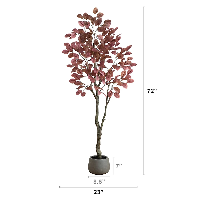 6ft. Artificial Autumn Dogwood Fall Tree in Decorative Planter