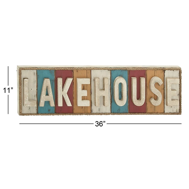 Lakehouse Wood Sign Wall Decor