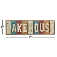 Lakehouse Wood Sign Wall Decor