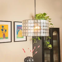 Hello Honey® Emma Capiz Black Finish Pendant Lamp