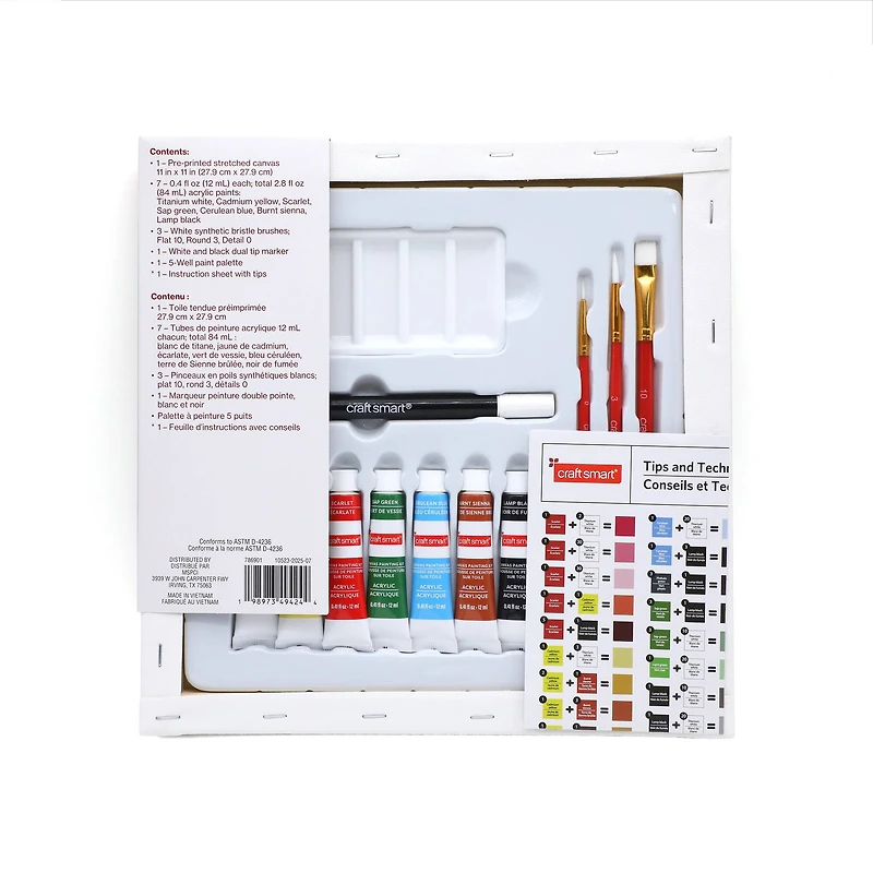 11" x 11" Christmas Deer Canvas Painting Kit by Artist's Loft™