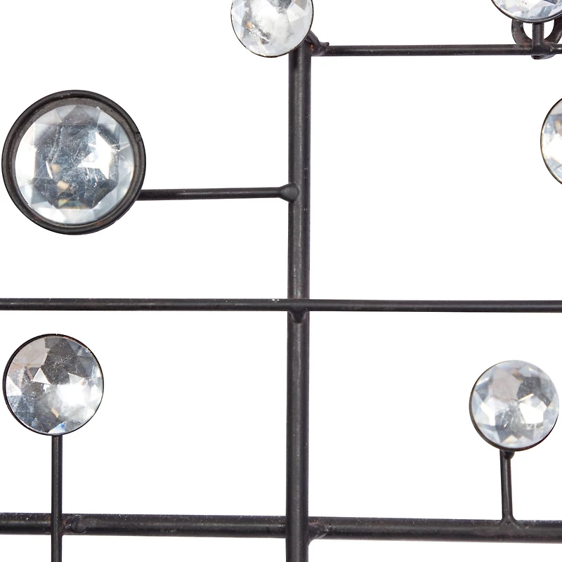 42" Silver Glam Abstract Metal Wall Décor