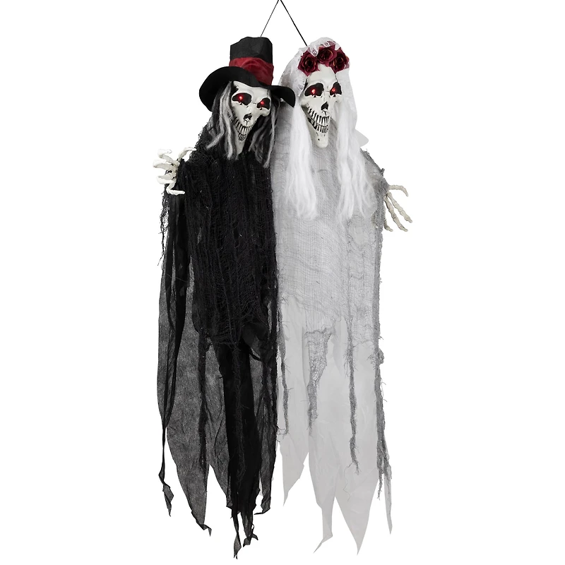 47" Lit Vampire Couple with Sound Halloween Decoration