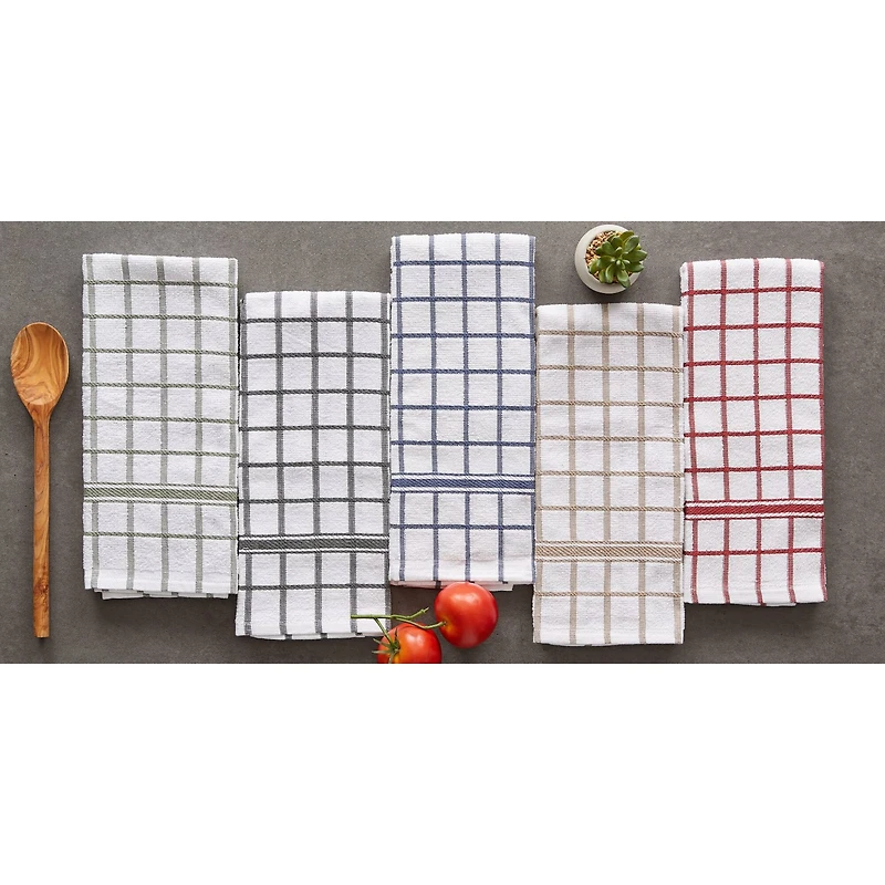 DII® Artichoke Windowpane Terry Dishtowels, 4ct.