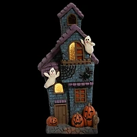23" LED Haunted House with Ghosts Halloween Decoration