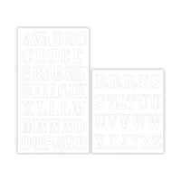 White Serif Alphabet Iron-On Transfers by Make Market®