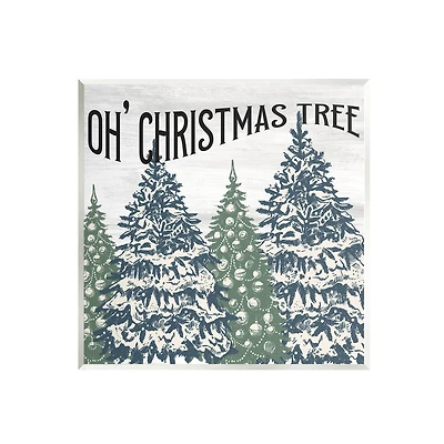 Stupell Industries Oh Christmas Tree Vintage Wall Plaque Art