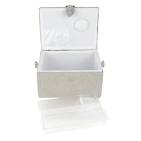 11.5" Gray Sewing Basket by Loops & Threads®