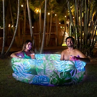 PoolCandy 60" Illuminated Tropical Palms Sunning Pool with Bluetooth