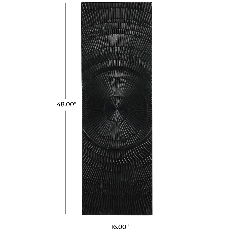 Black Radial Geometric Wall Décor
