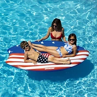 73" Americana Surfboard Shaped Inflatable Swimming Pool Lounge Float