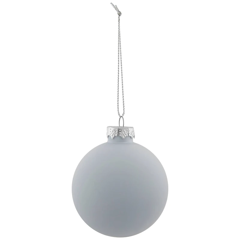 9ct. 2.5" Shiny & Matte White Glass Ball Ornaments