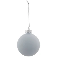 9ct. 2.5" Shiny & Matte White Glass Ball Ornaments