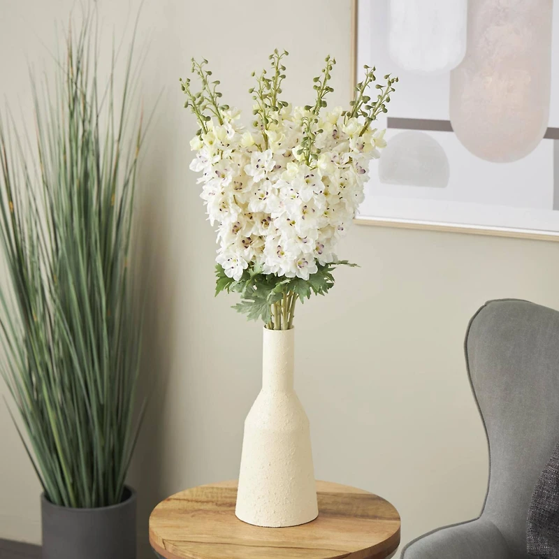 38" White Delphinium Artificial Flower Stem, 8ct.
