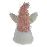 12" Pink & White Easter Bunny Gnome Head Figure