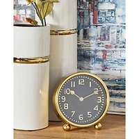 6" Glam Stainless Steel & Aluminum Clock Set