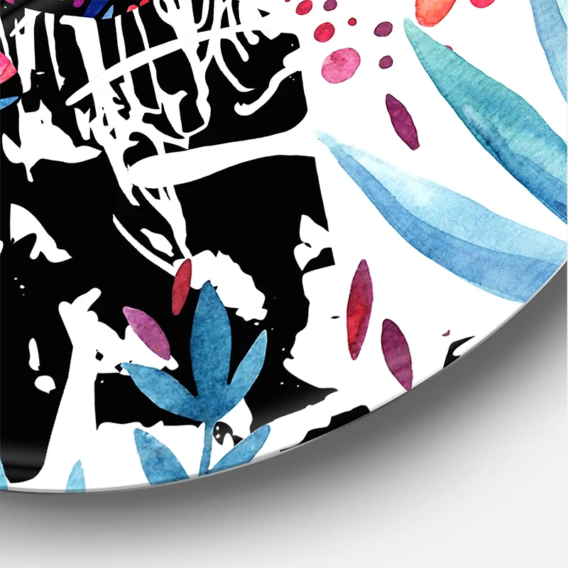 Designart - Tropical Floral Patchwork I