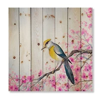 Designart - Beautiful Bird On Flowering Branch