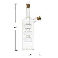 Hello Honey® 8.5" Hand-Blown Glass Oil & Vinegar Cruet