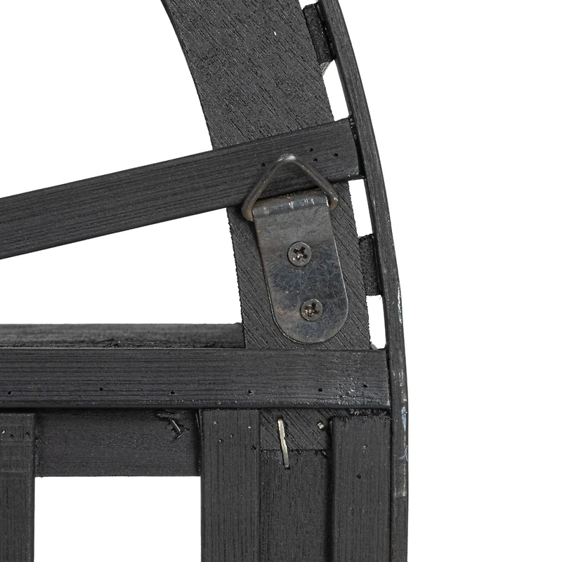 Hello Honey® Black Arched Bamboo & Wood Wall Shelf