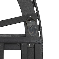 Hello Honey® Black Arched Bamboo & Wood Wall Shelf