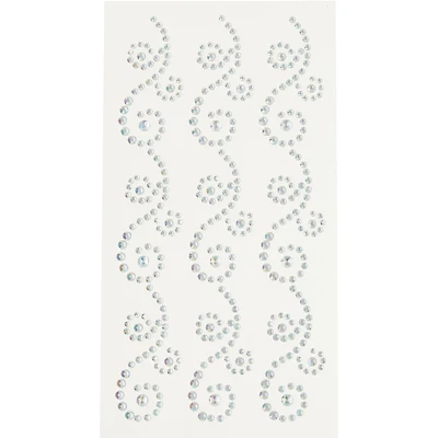 Clear Iridescent Flourishes Bling Stickers By Recollections™