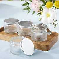 Kate Aspen® Garden Blooms Clear Glass Tea Light Holder, 4ct.