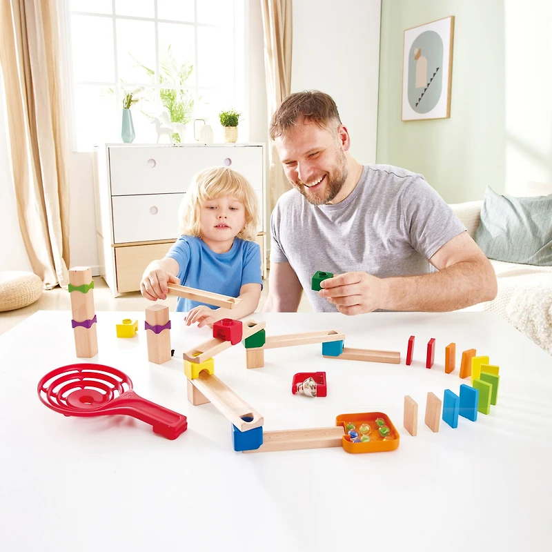 Hape Marble Run Crazy Rollers Racetrack DIY Wood Building Racetrack