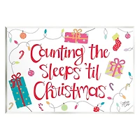 Stupell Industries Counting The Sleeps 'Til Christmas Wall Plaque Art