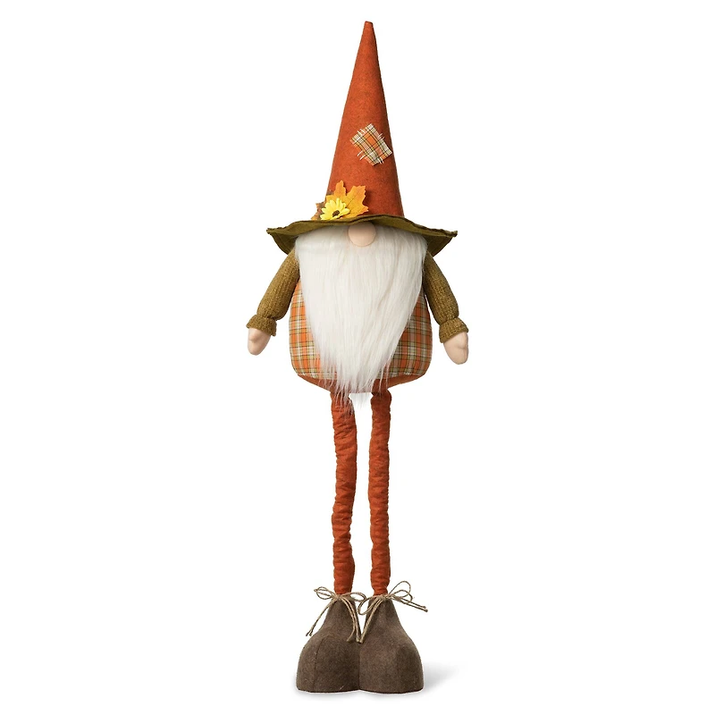 Glitzhome® Telescoped Fabric Fall Gnome Standing Décor