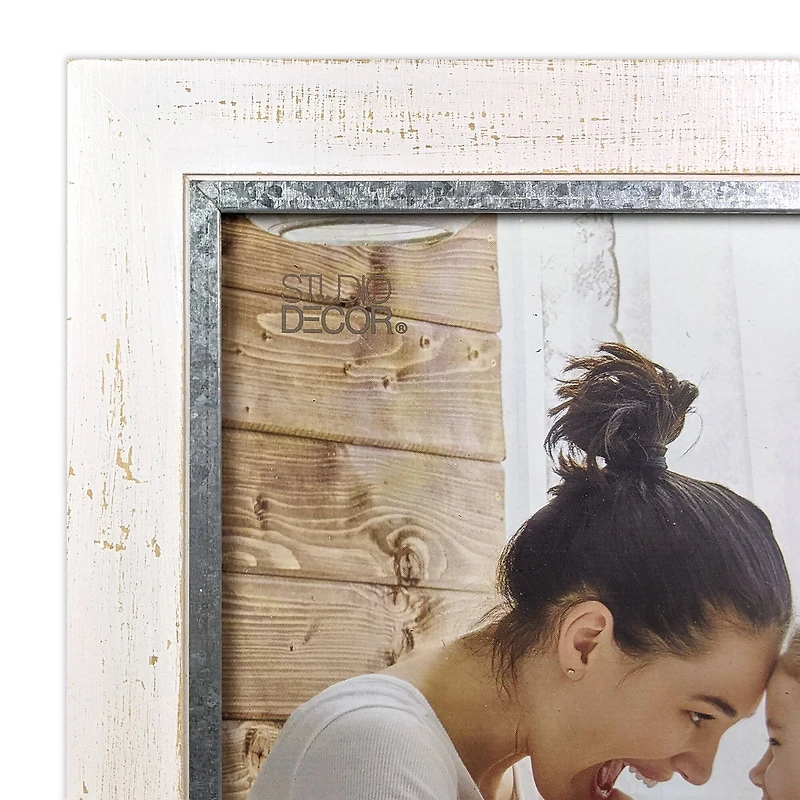 Expressions™ 8" x 10" White with Silver Edge Frame by Studio Décor®
