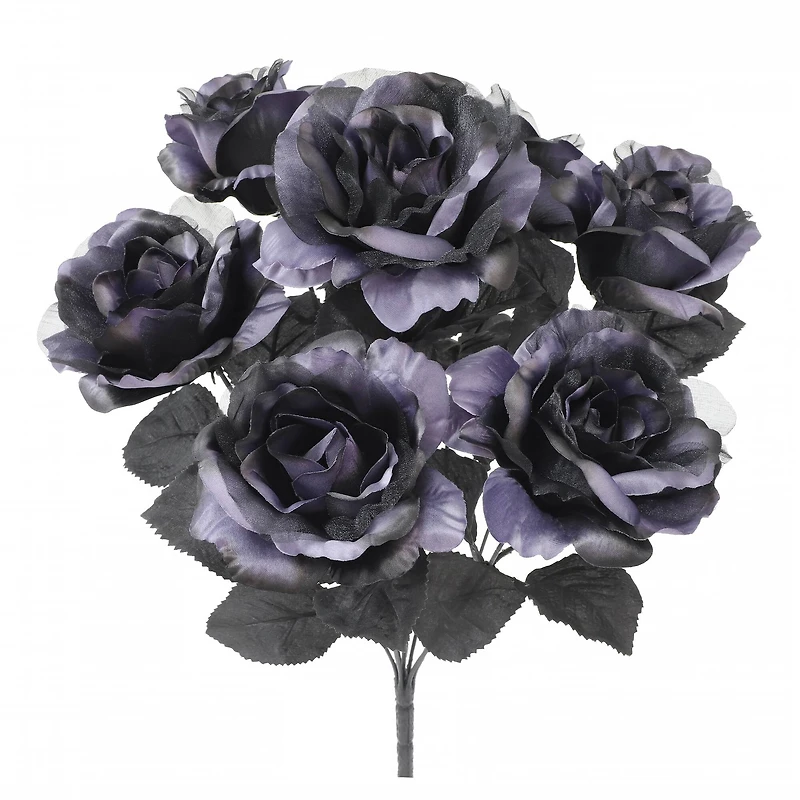 17.5" Purple & Black Rose Bush by Ashland®