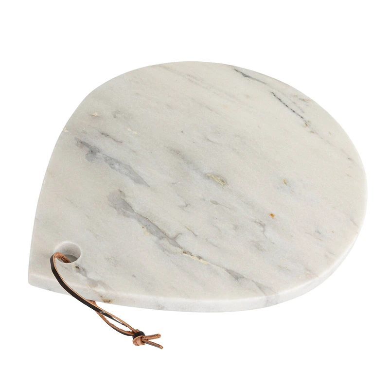 Hello Honey® 14" White Mélange Marble Board with Handle